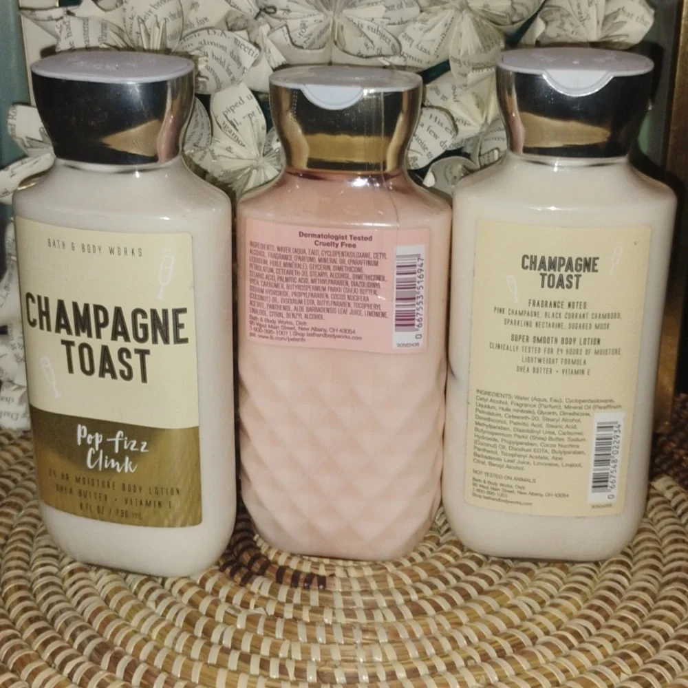 Bath & Body Works Champagne Toast Body Lotion Set of 3 Bottles - Picture 3 of 6